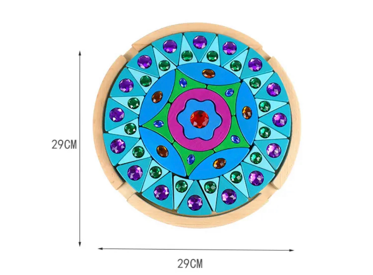 Mandala kristályos fa epito játék (43db)