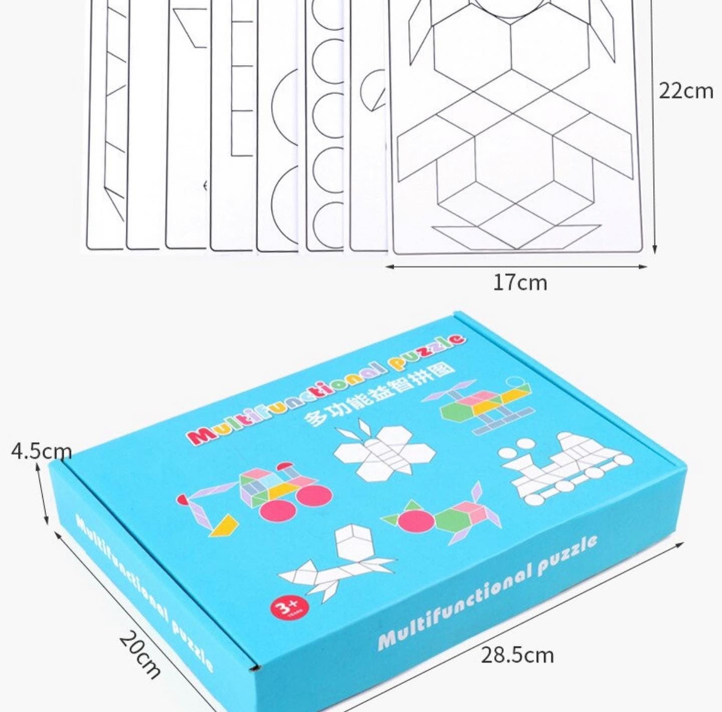 180 darabos Fa Tangram Kirakós Játék