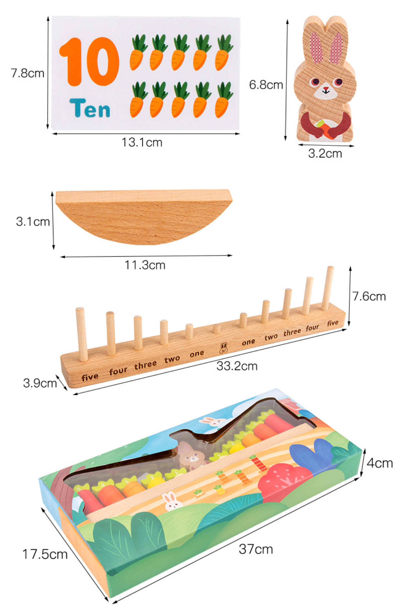 Fa oktatás számít, nyúl egyensúly tábla építőkockák játék-Matematikai játékok