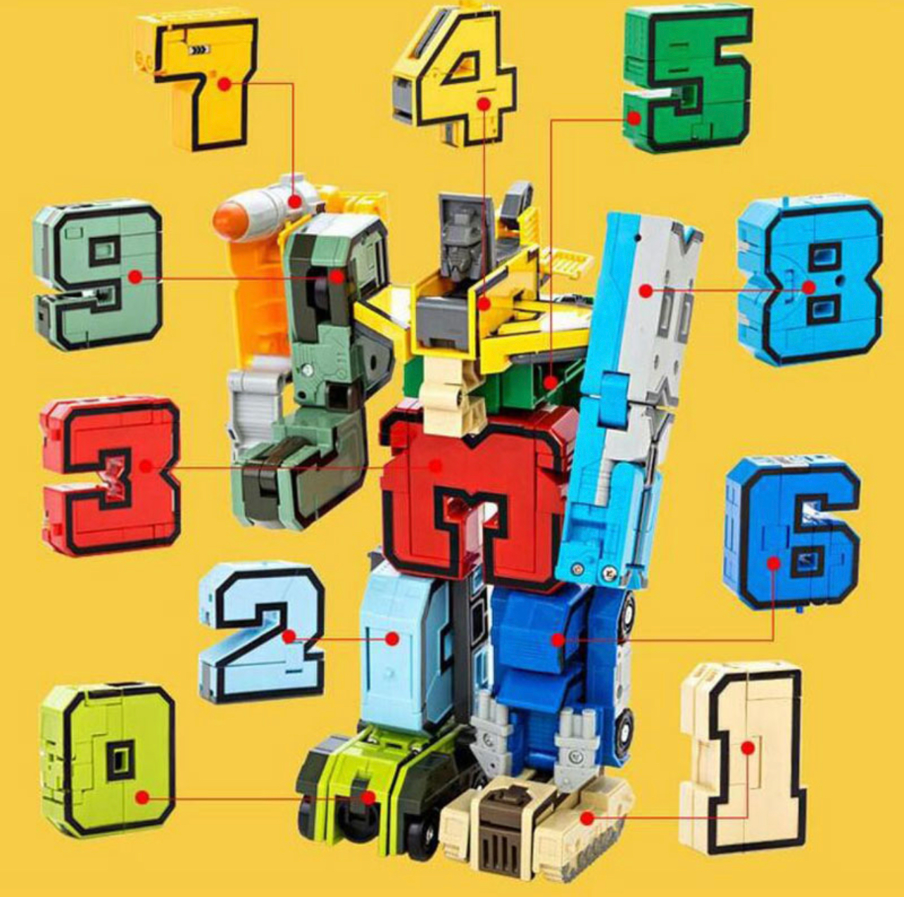 Pocket Morphers számok járművek- Robotok számból RC1