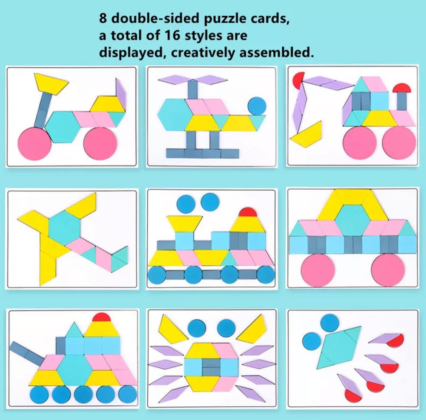 180 darabos Fa Tangram Kirakós Játék