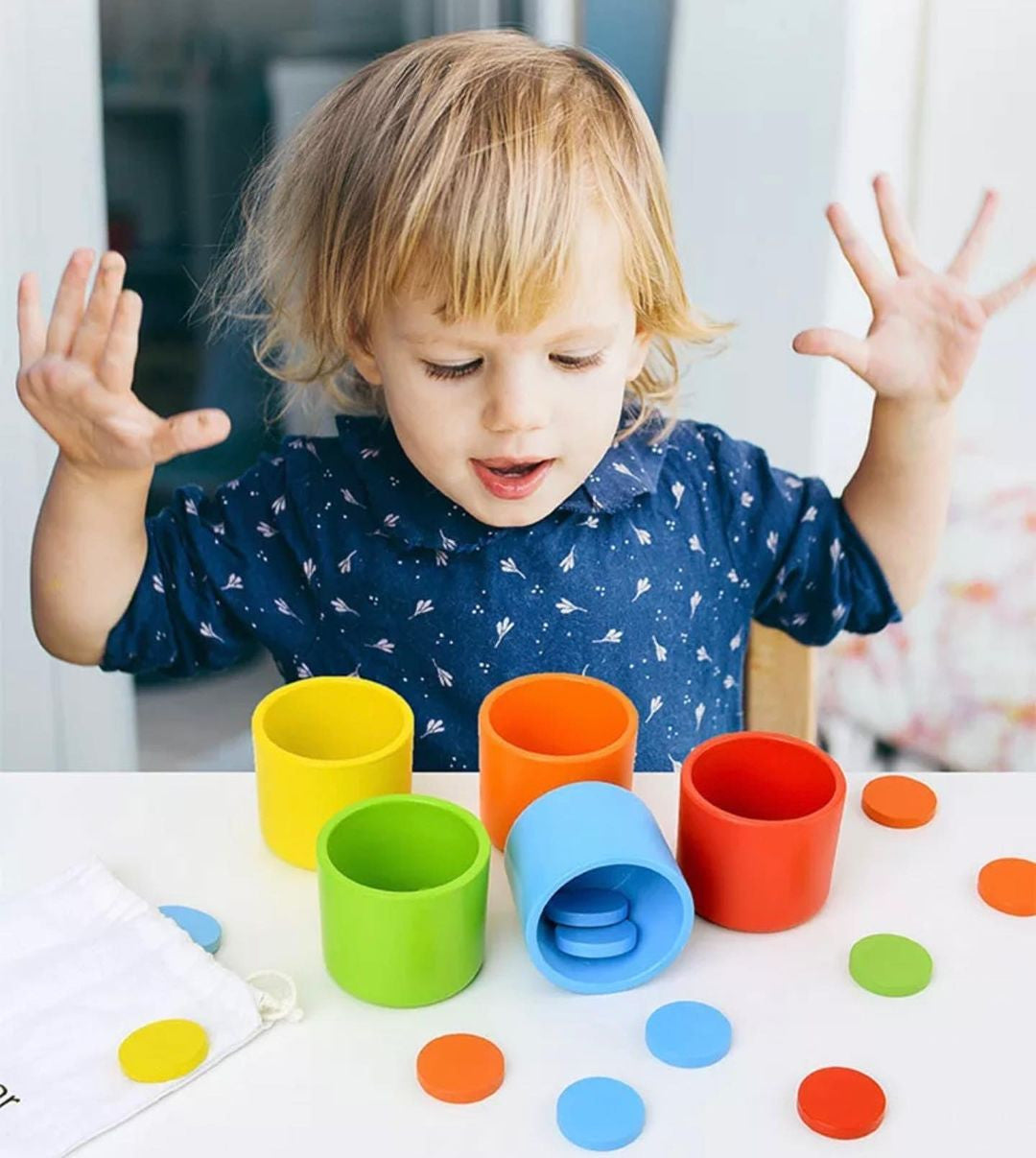 Montessori Szín osztályozó és párosító pohár