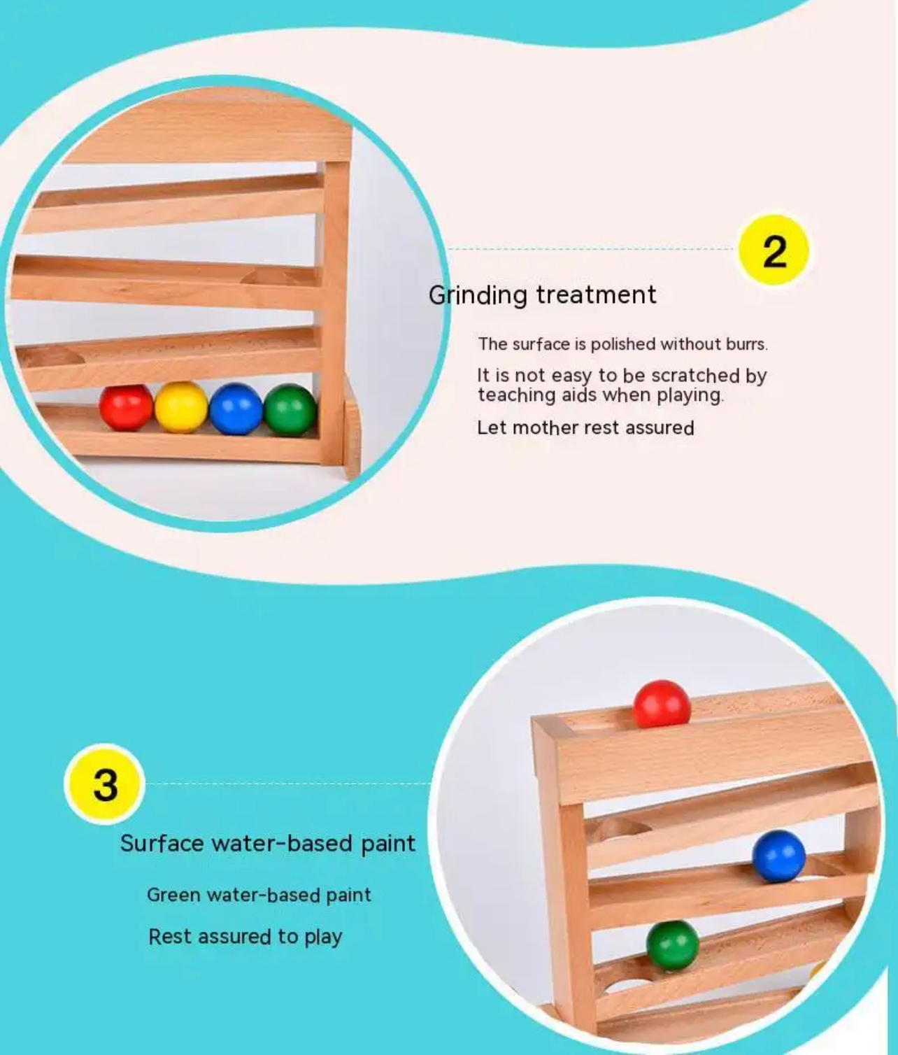 Montessori fa golyópálya 