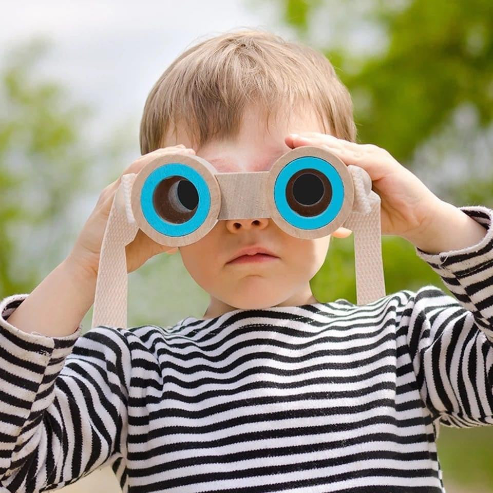 Montessori fa játék távcső 