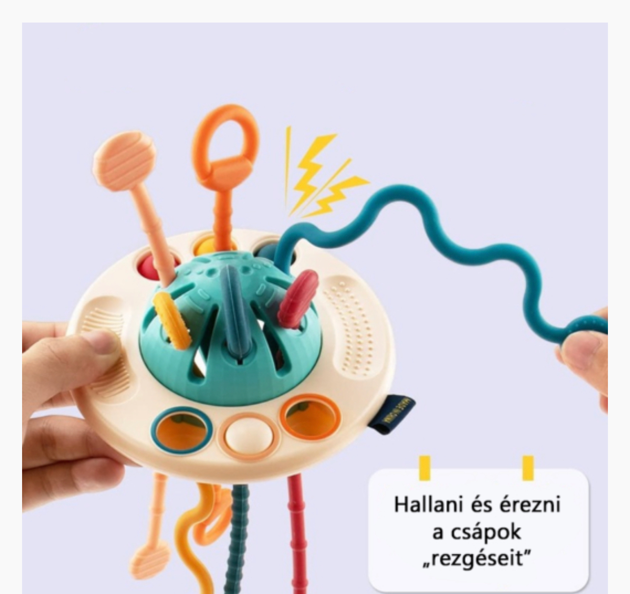 Montessori szilikon rágóka babá jatek