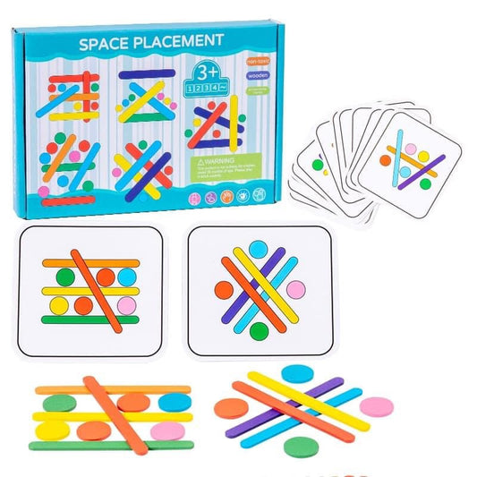 Színes spatula es korongok logikai játék