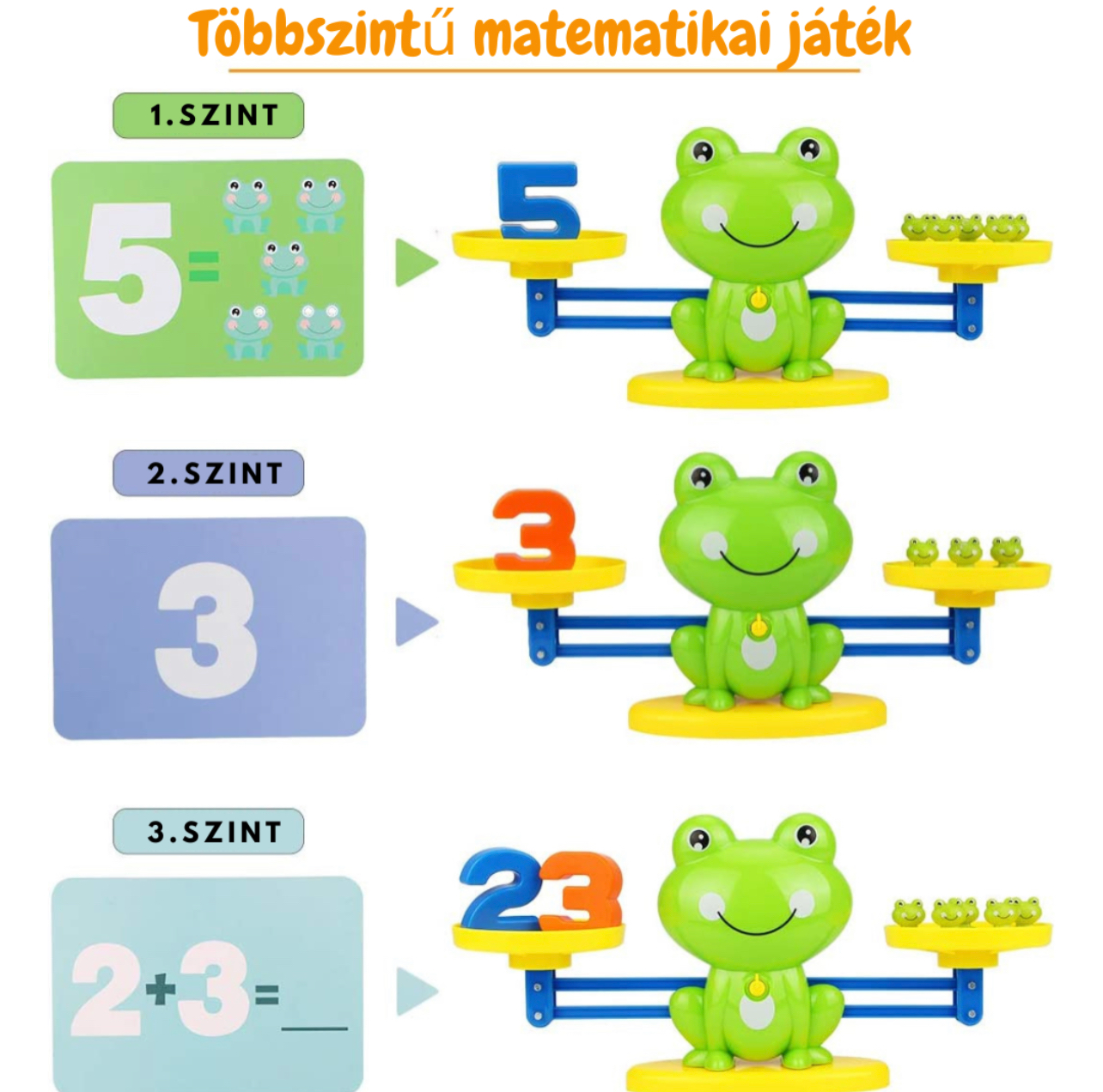 Békás egyensúlyozó ügyességi matematikai fejlesztő játék