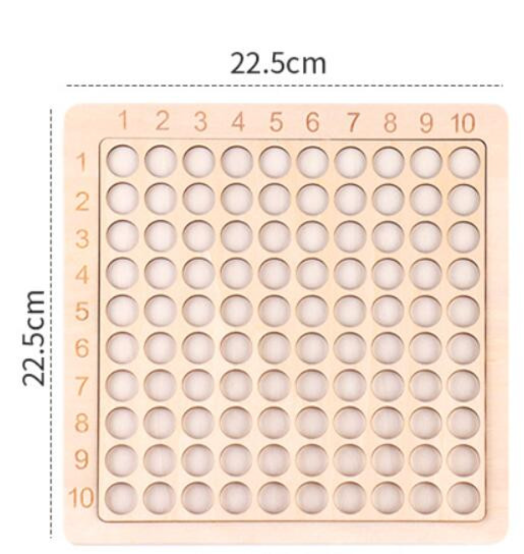 Montessori matematikai szorzó tábla gyakorló fa játék +100 KARTYA