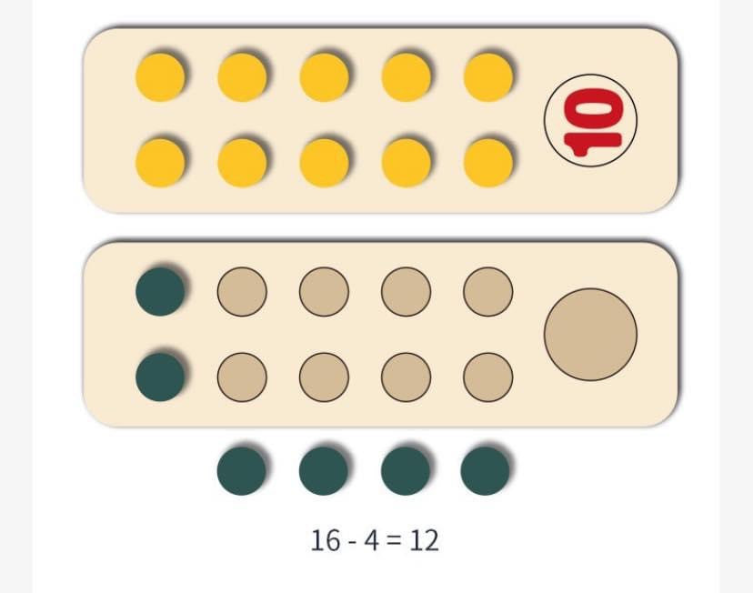 Fából készült matematikai számláló deszka játék