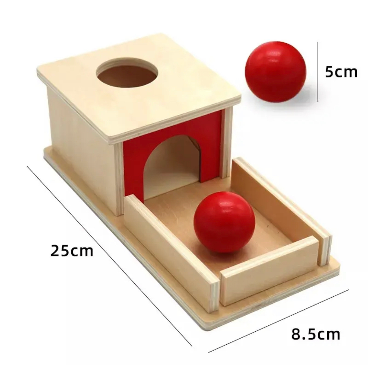 Montessori tárgyállandósági golyó doboz