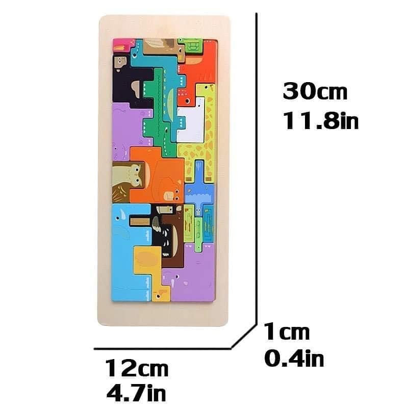 3D Tetris puzzle állatokkal és járművekkel