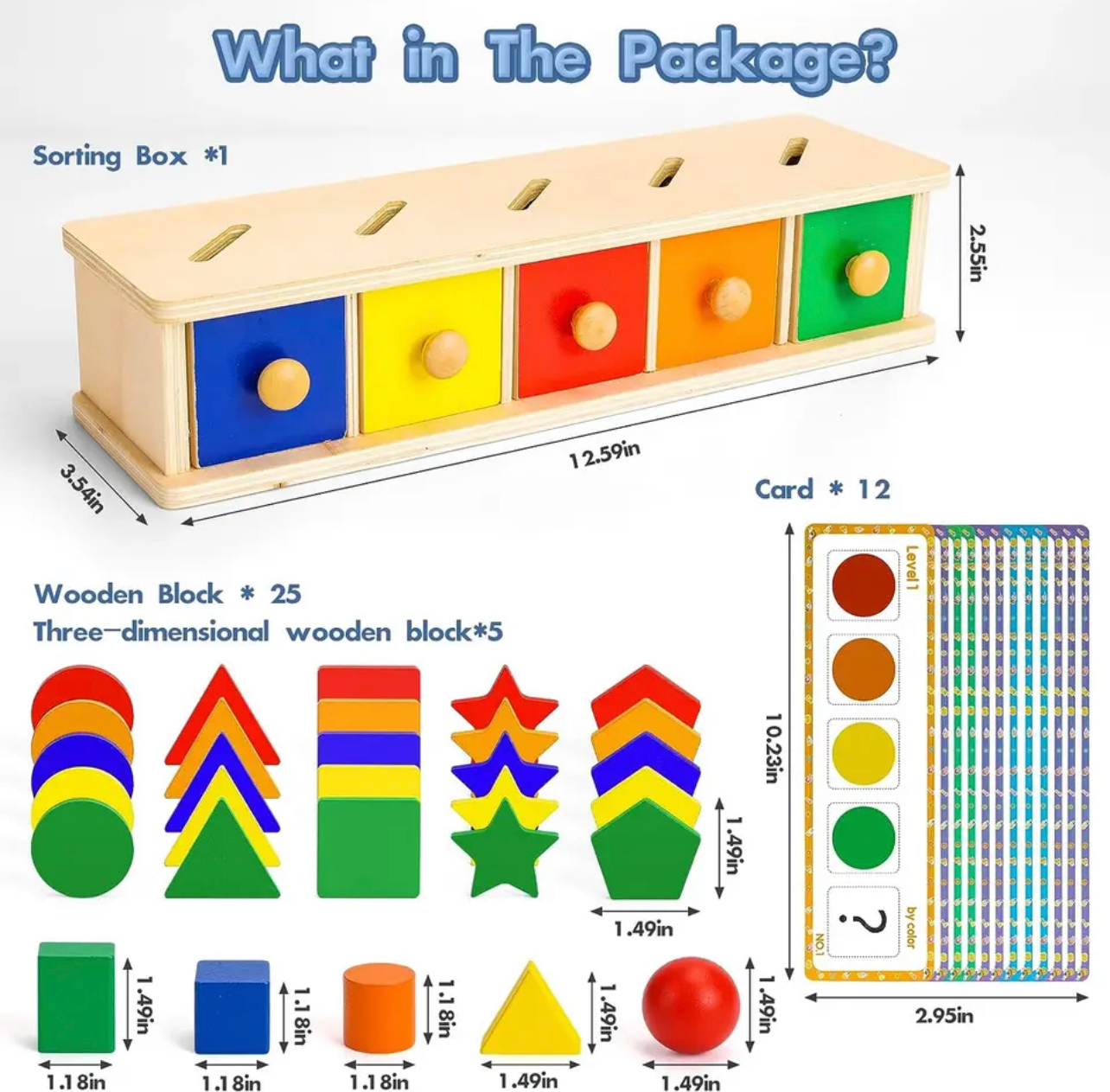 Montessori tárgyállandóság doboz társasjáték