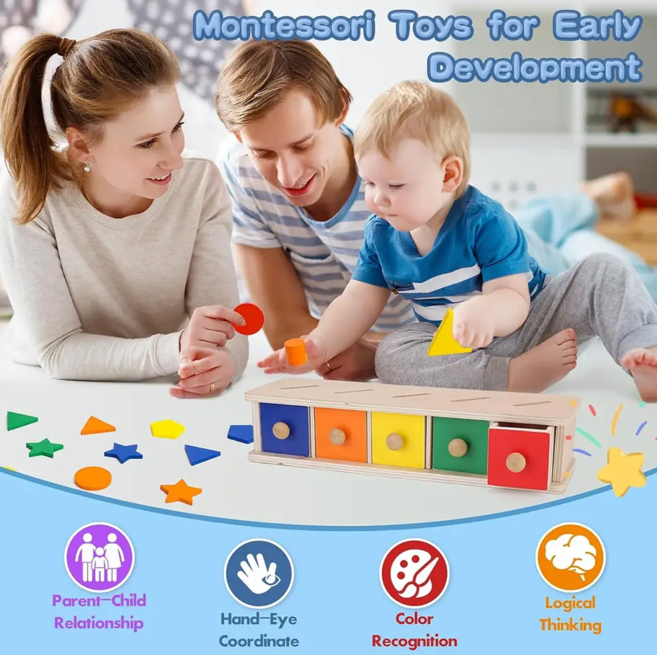 Montessori tárgyállandóság doboz társasjáték