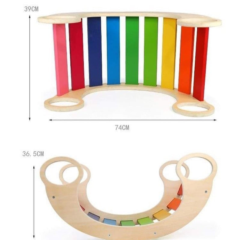 Montessori 5 in1 gyermek szivárvány hinta